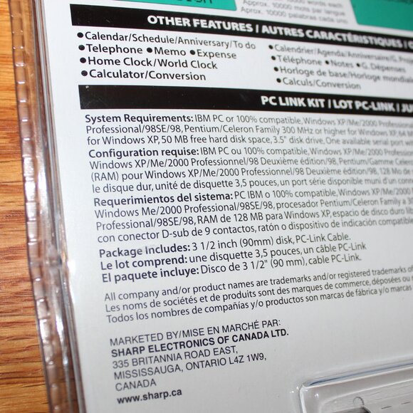 3/$55❤️new SHARP Electronic Organizer EL-6990PC English Spanish Word Translator - Picture 3 of 5